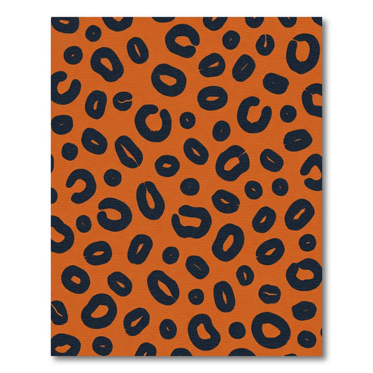 Bold Orange Cheetah Spots Rug