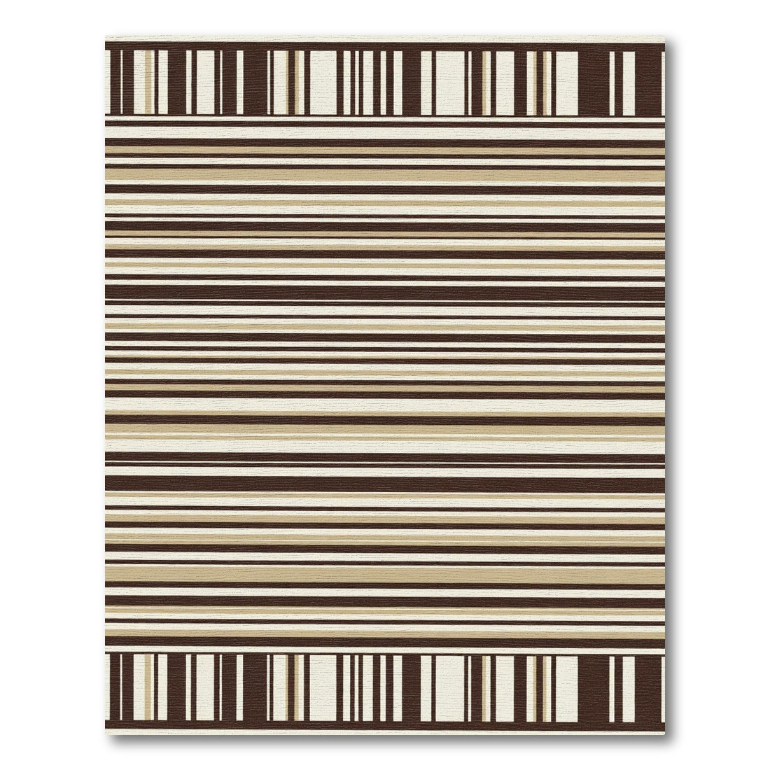 Earthy Tones Horizontal Stripe Composition Rug