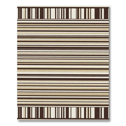 Earthy Tones Horizontal Stripe Composition Rug
