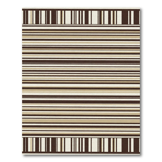 Earthy Tones Horizontal Stripe Composition Rug