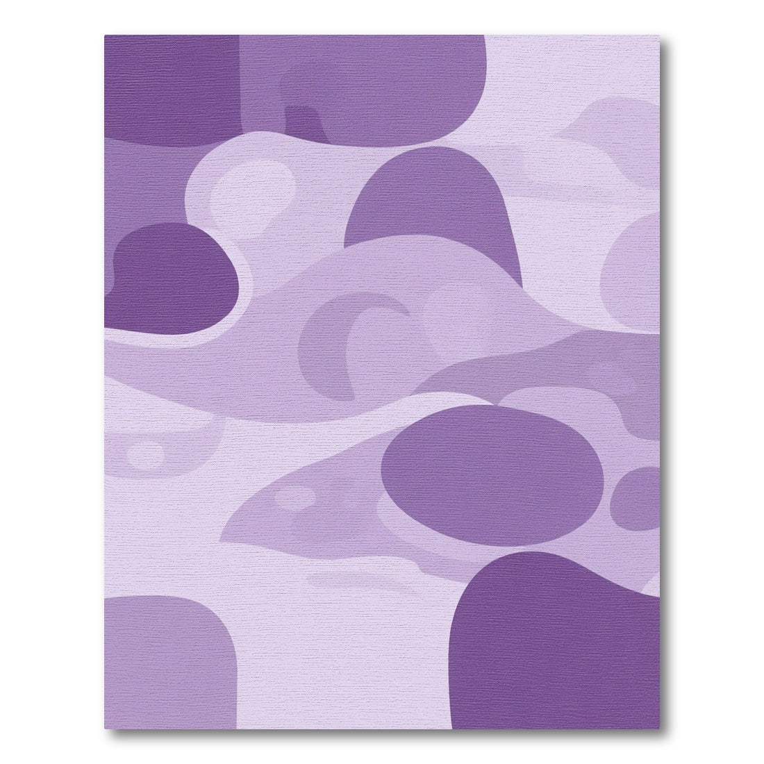Purple Lilac Abstract Organic Shapes Rug