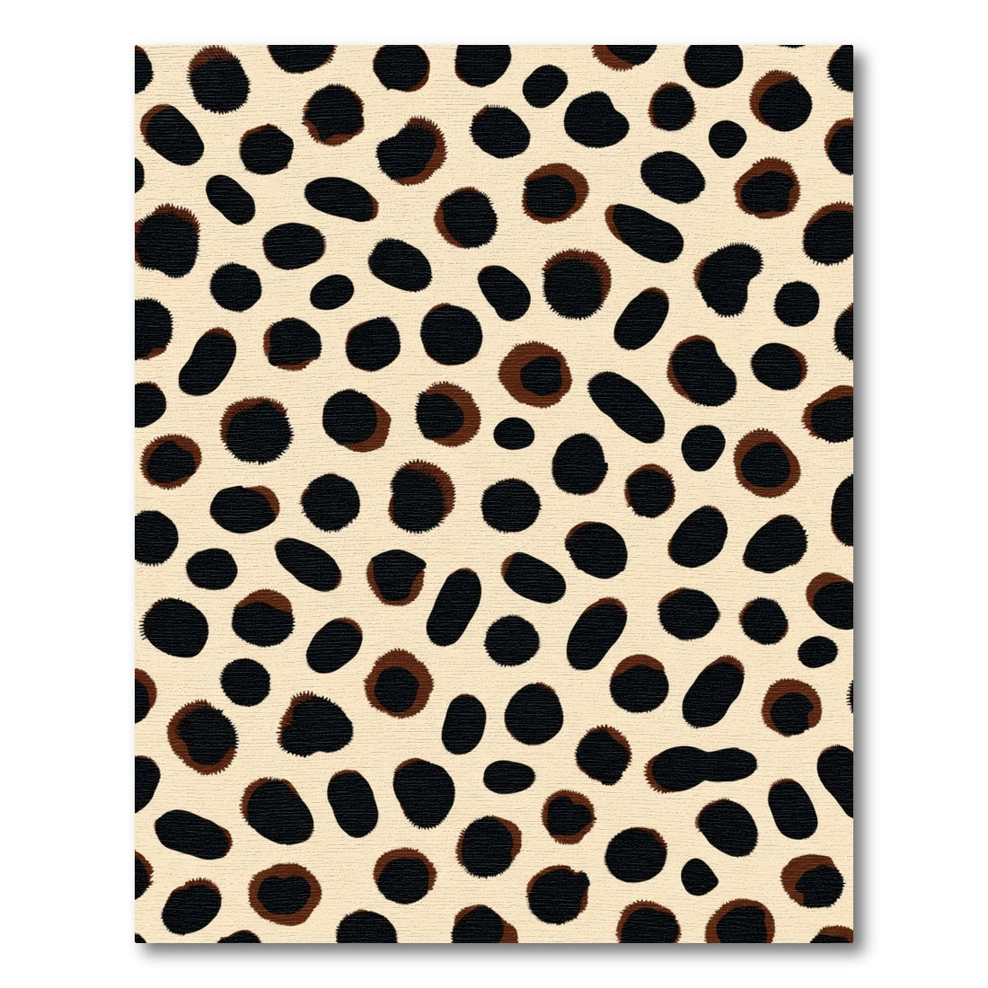 Cream Black Feline Spot Runner Rug