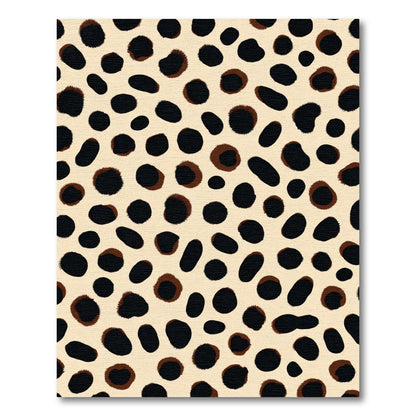 Cream Black Feline Spot Runner Rug