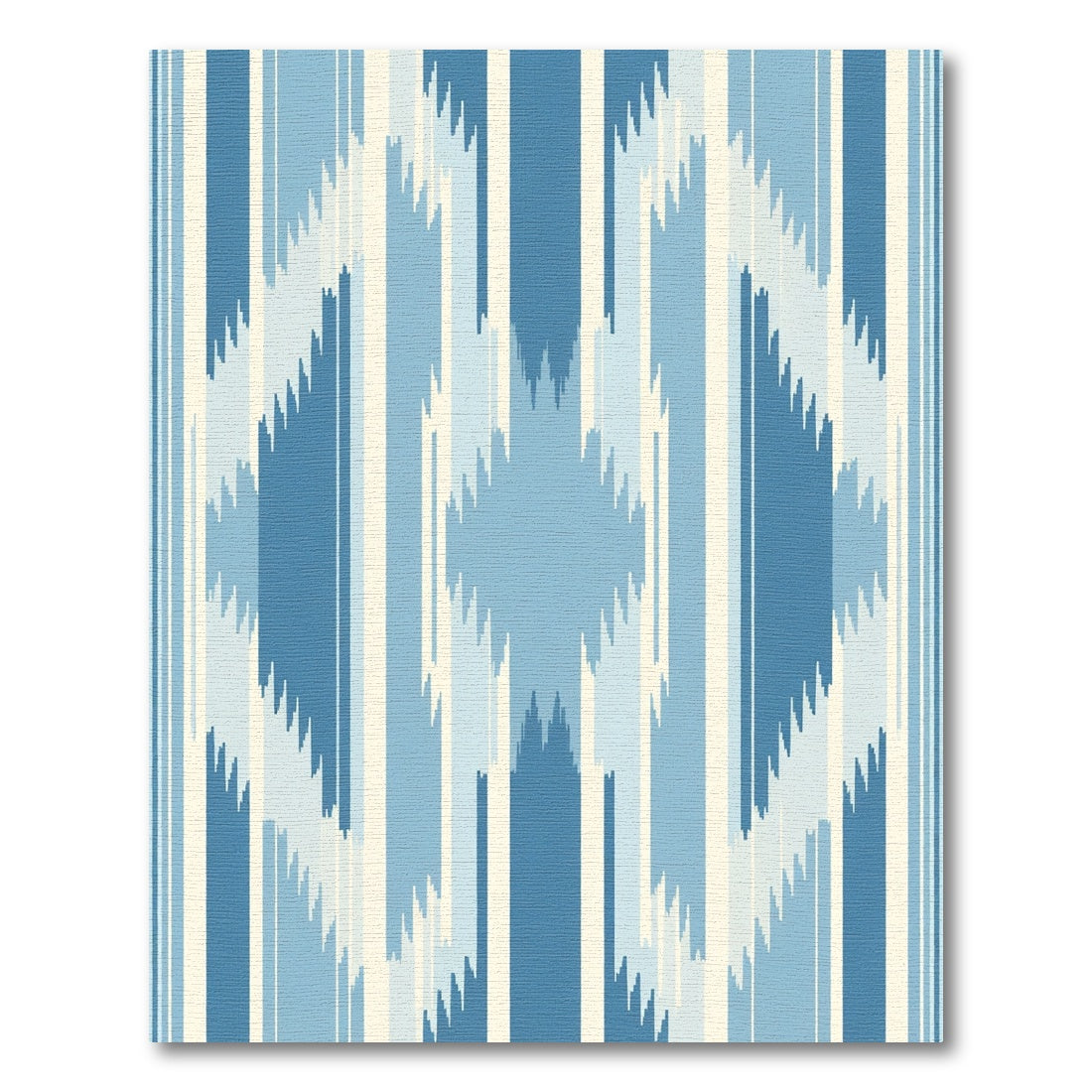 Coastal Blue Striped Diamond Rug