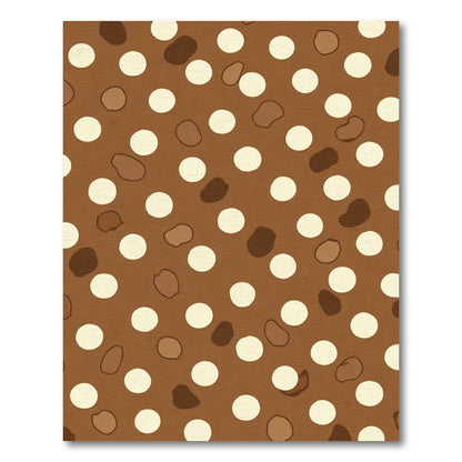 Brown Cream Polka Dot Scatter Rug