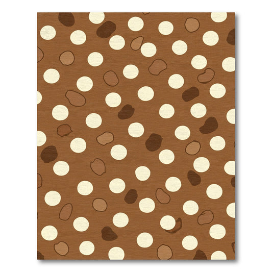 Brown Cream Polka Dot Scatter Rug