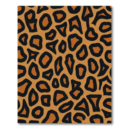 Caramel Black Abstract Spots Rug
