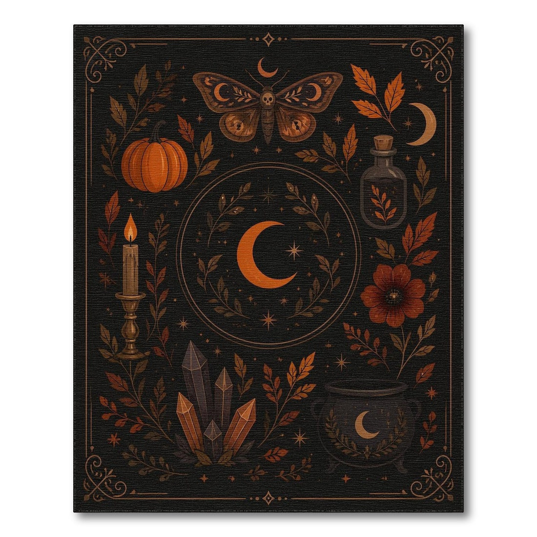 Mystic Moth Moon Area Rug