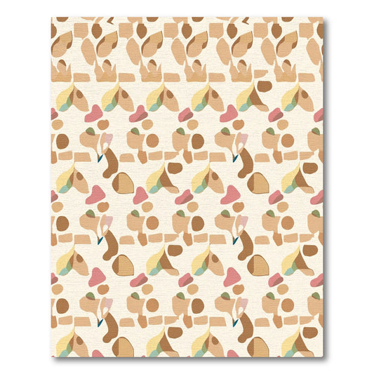 Earthy Abstract Organic Shape Arrangement Rug