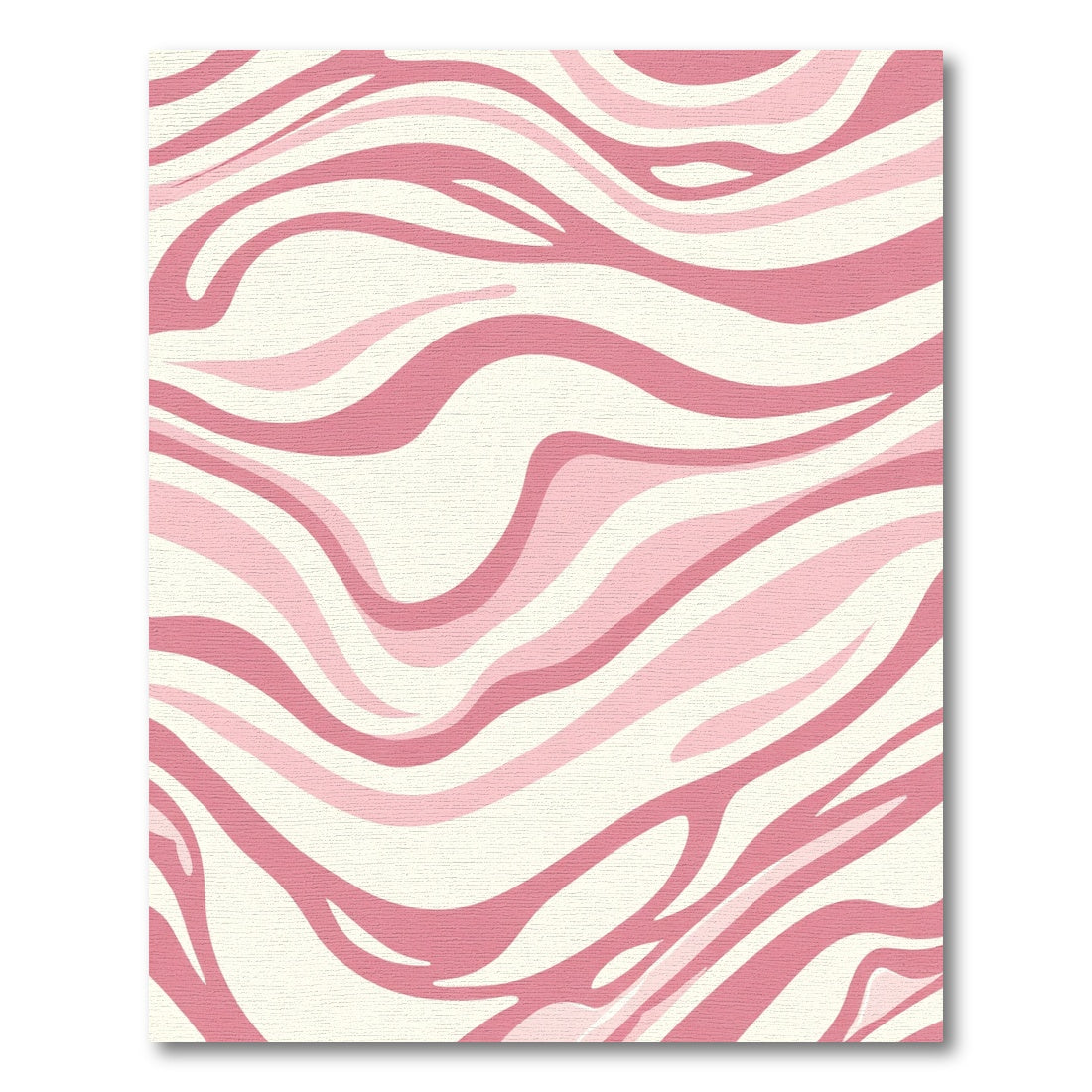 Soft Pink Wavy Stripes Rug