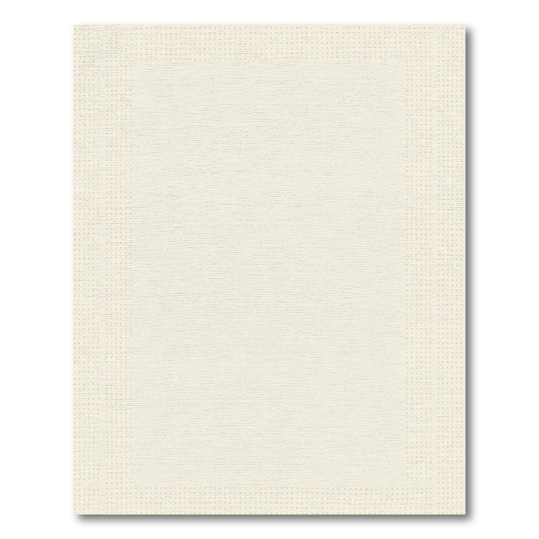 Cream Dotted Geometric Border Rug