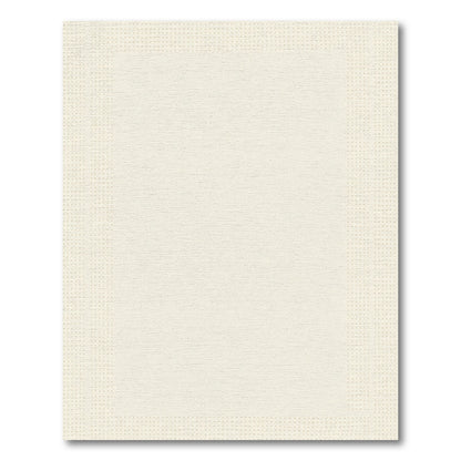 Cream Dotted Geometric Border Rug