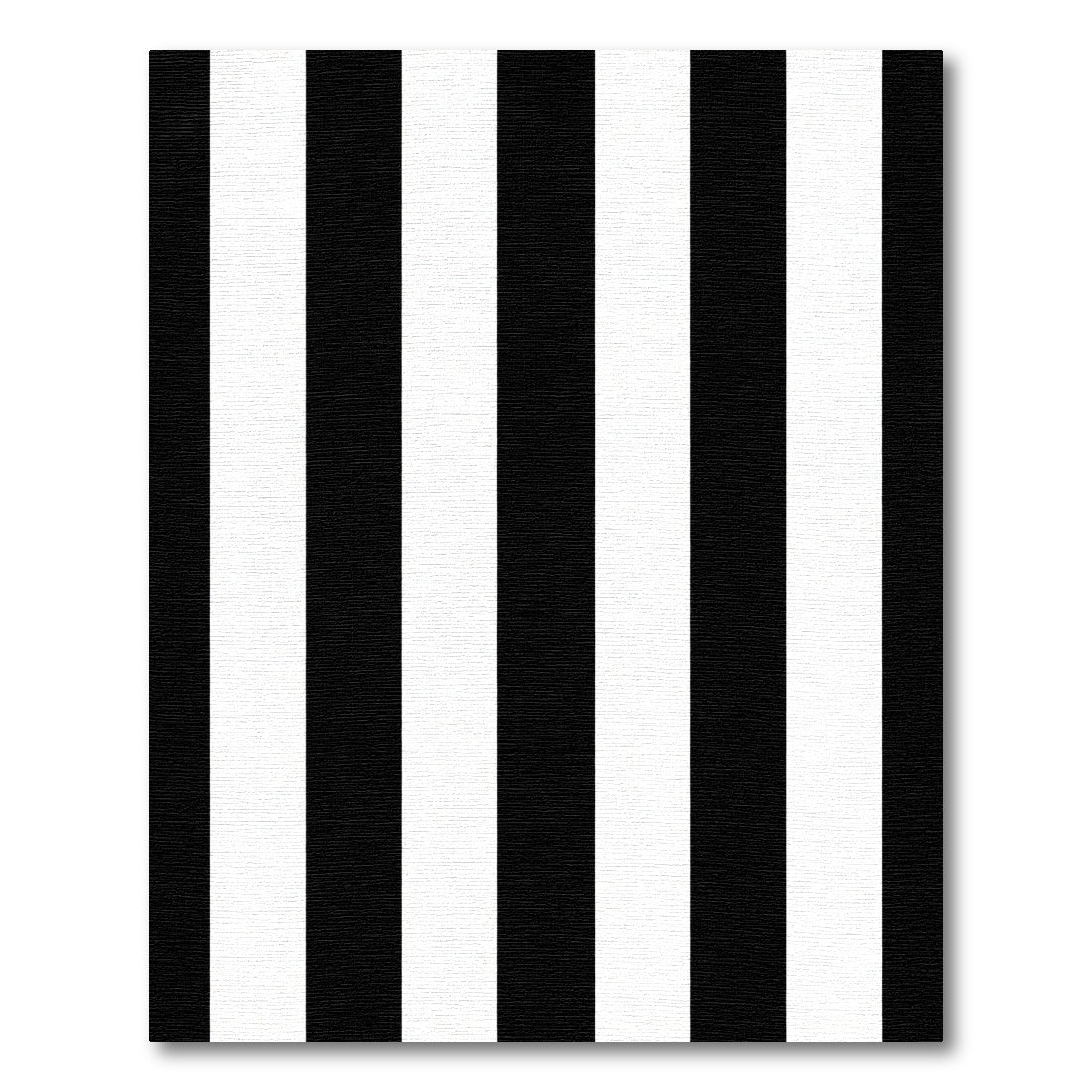 Bold Black White Vertical Stripes Rug