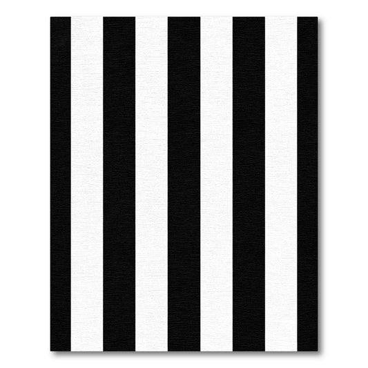 Bold Black White Vertical Stripes Rug