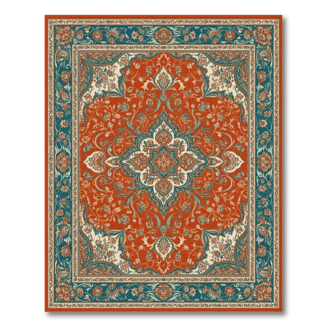 Medallion Floral Red Persian Medallion Floral Area Rug