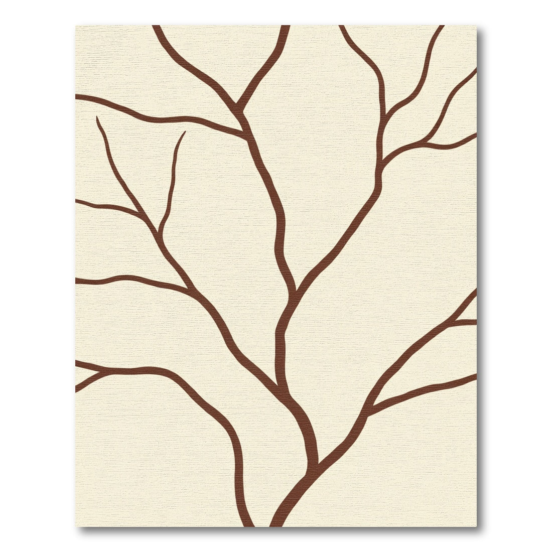 Creme Brown Branch Lines Rug