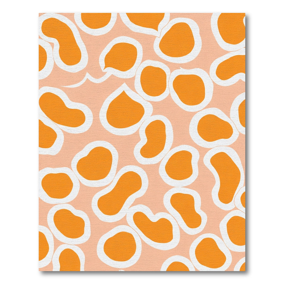 Coral Abstract Organic Blob Rug