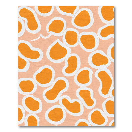 Coral Abstract Organic Blob Rug