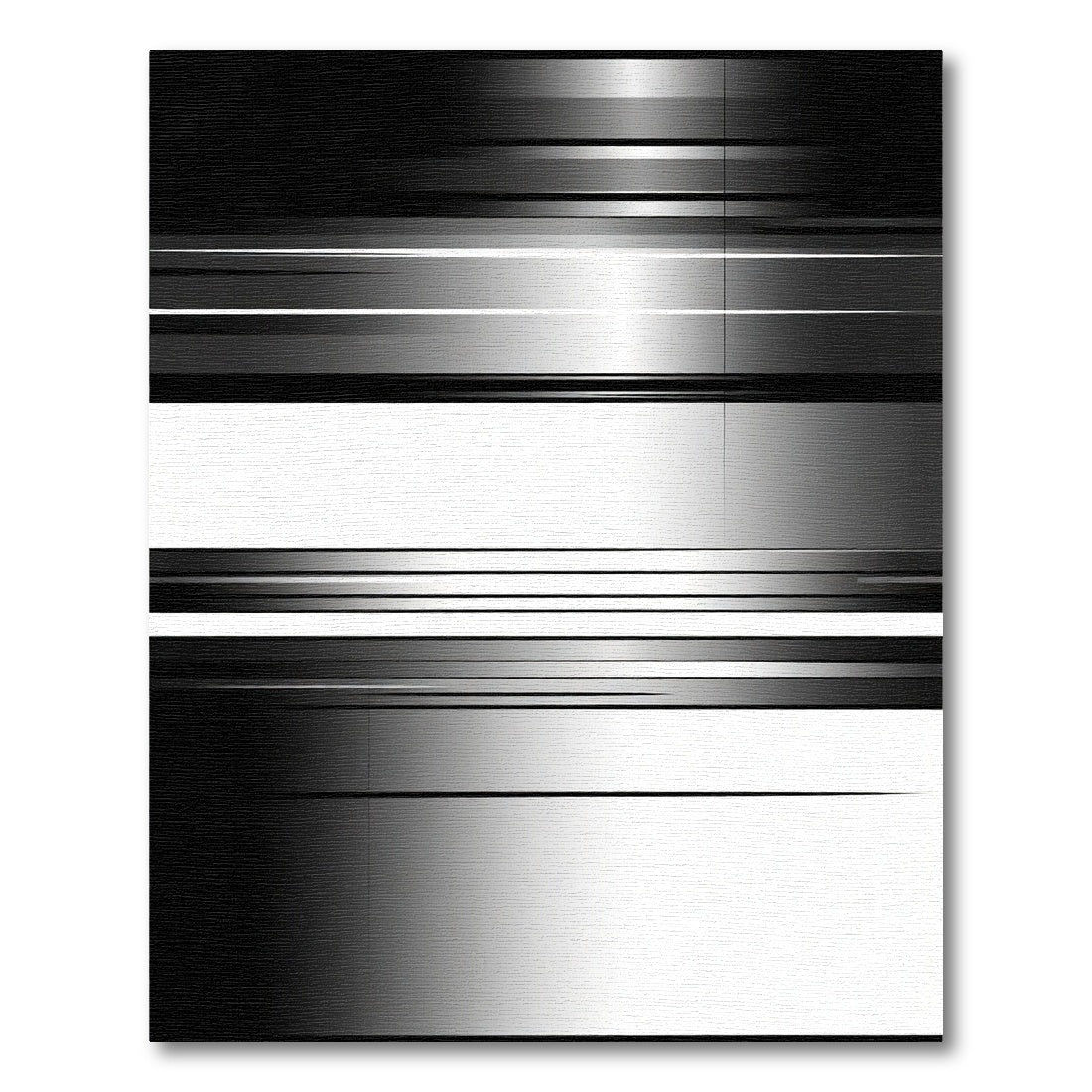 Modern Gray Ombre Striped Rug