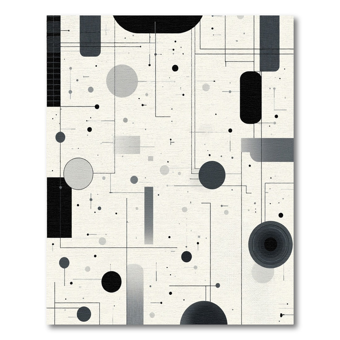 Monochromatic Geometric Dot Line Rug