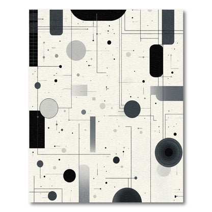 Monochromatic Geometric Dot Line Rug