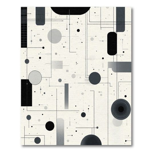 Monochromatic Geometric Dot Line Rug