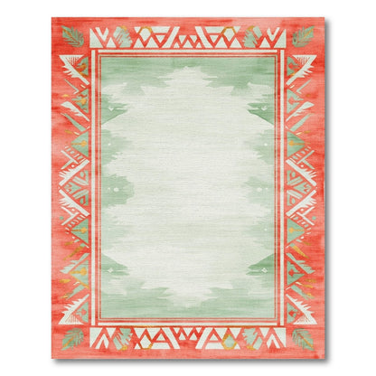 Red Heritage Tribal Area Rug