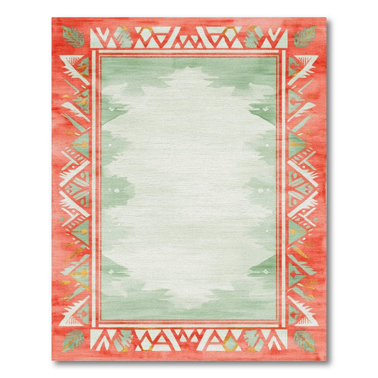 Red Heritage Tribal Area Rug