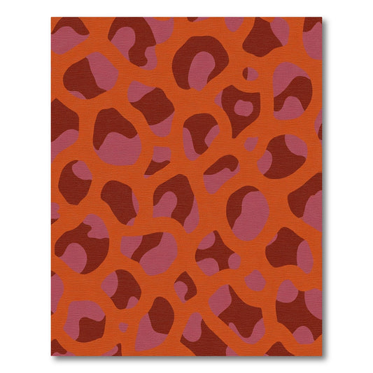 Vibrant Orange Spotted Organic Forms Rug