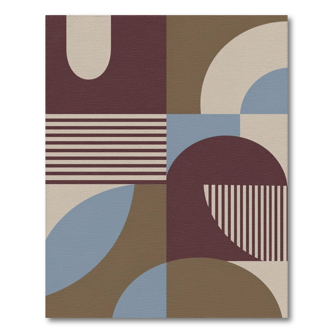 Contemporary Geometric Brown Area Rug