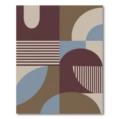 Contemporary Geometric Brown Area Rug