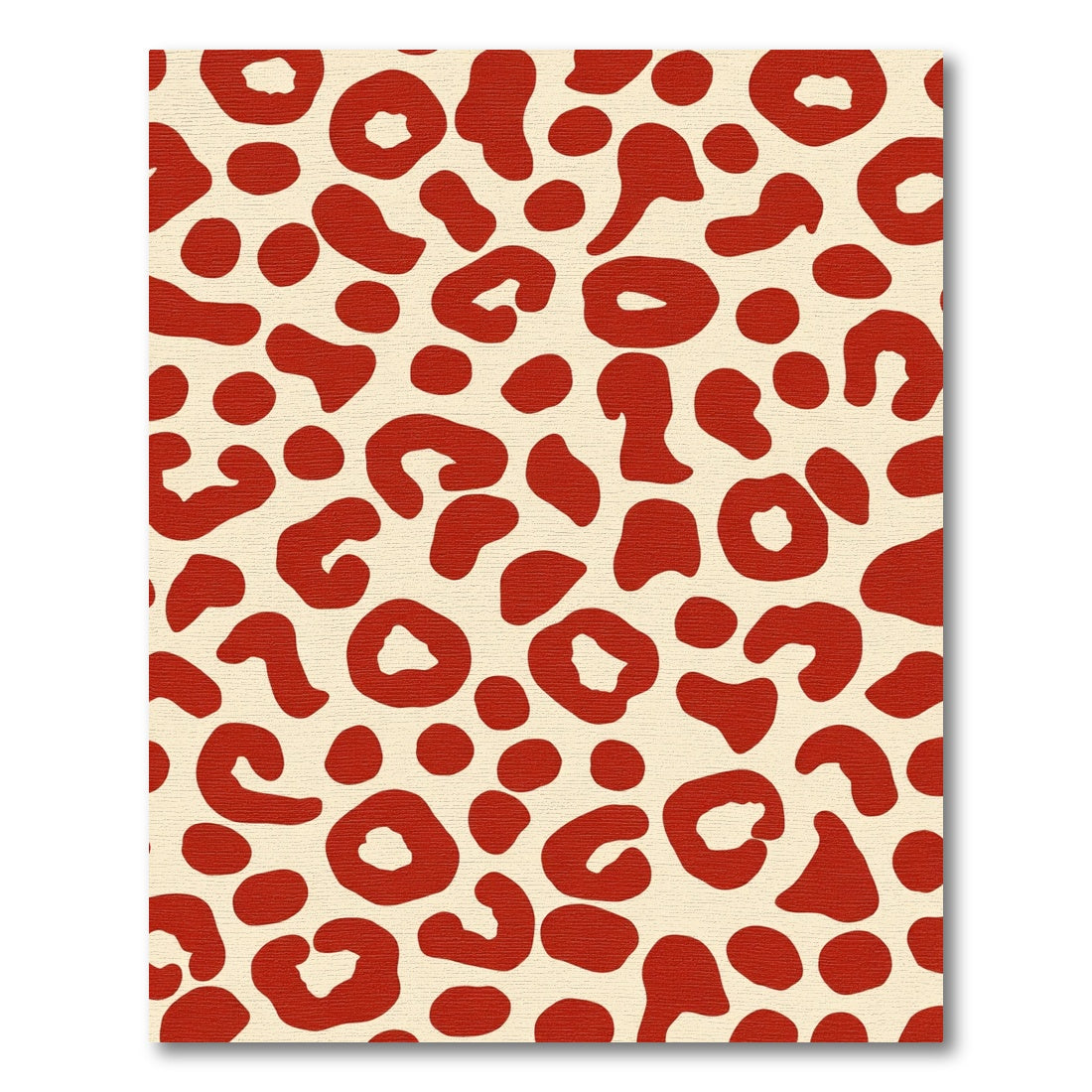 Crimson Leopard Spots Scatter Rug