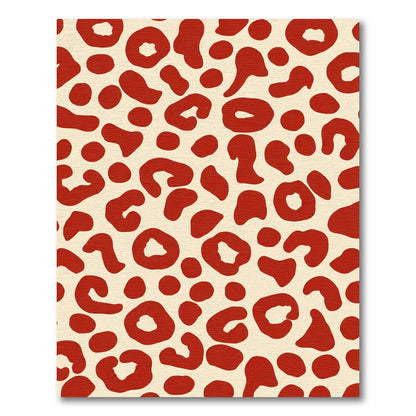 Crimson Leopard Spots Scatter Rug