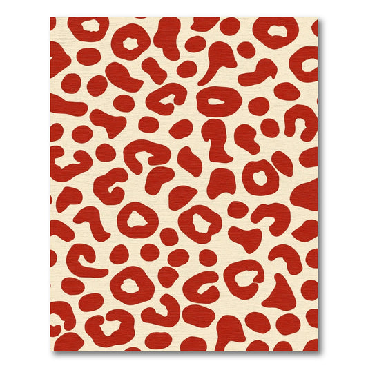 Crimson Leopard Spots Scatter Rug