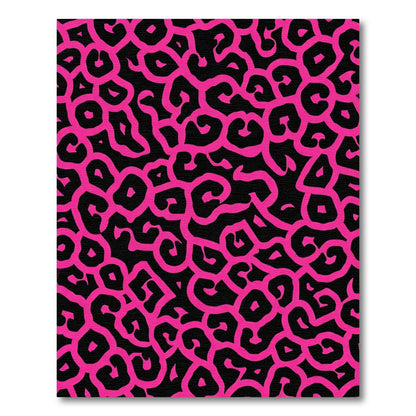 Hot Pink Leopard Animal Print Rug