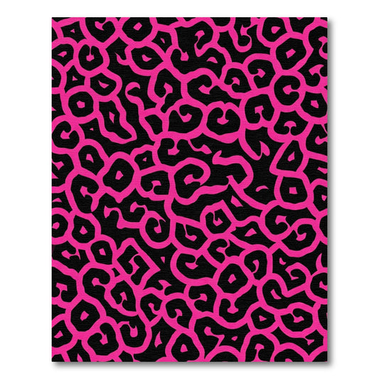 Hot Pink Leopard Animal Print Rug