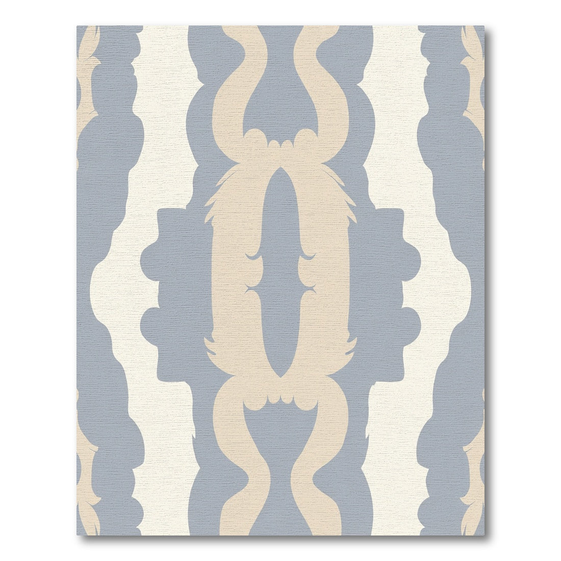 Pale Blue Cream Silhouette Stripe Rug