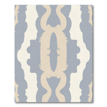 Pale Blue Cream Silhouette Stripe Rug