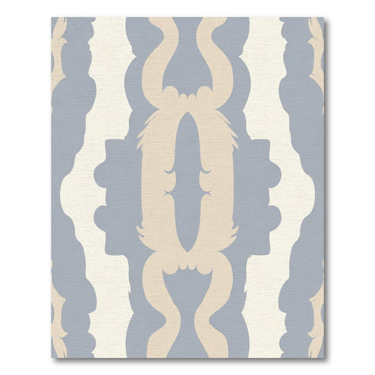 Pale Blue Cream Silhouette Stripe Rug