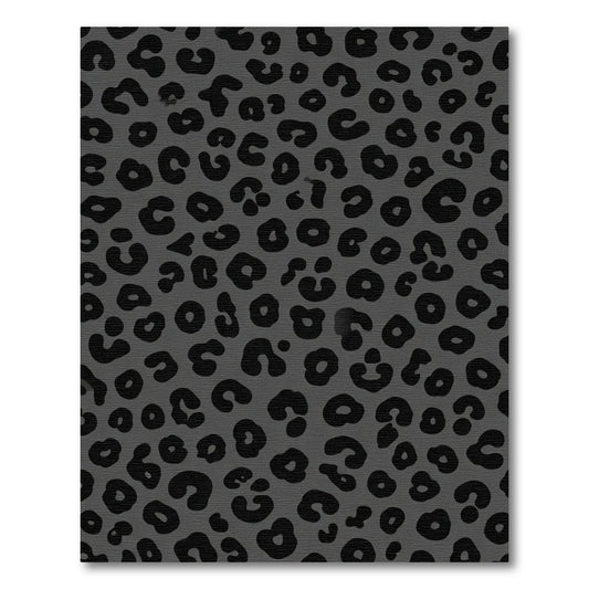 Dark Gray Leopard Spot Texture Rug
