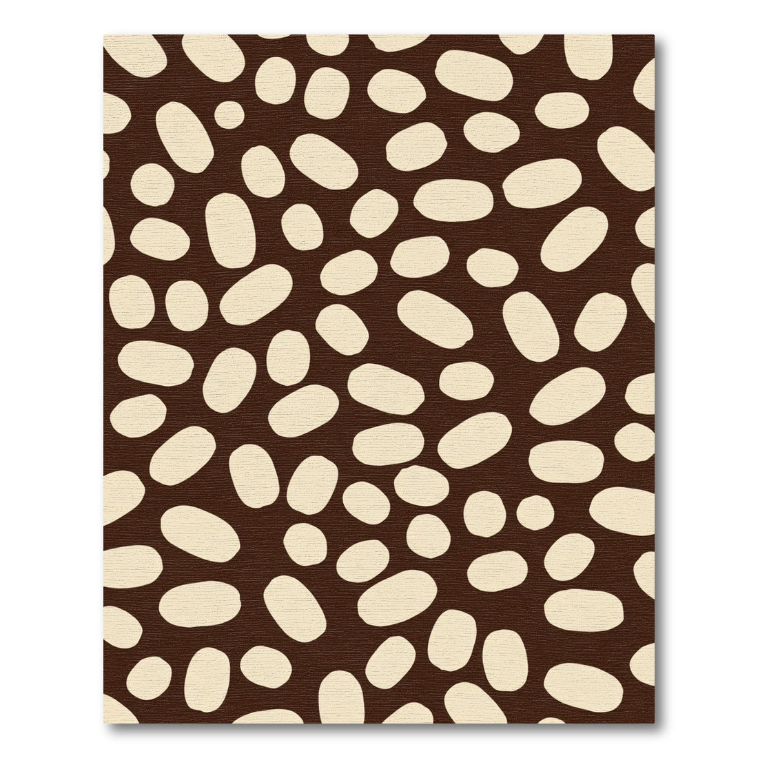Brown Cream Pebble Scatter Rug