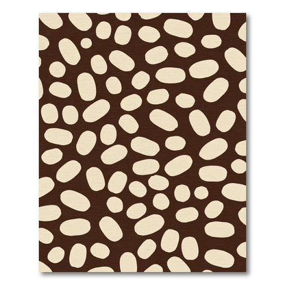 Brown Cream Pebble Scatter Rug