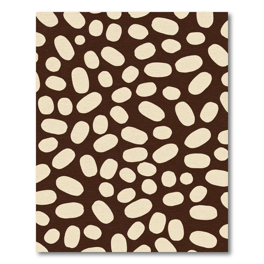 Brown Cream Pebble Scatter Rug