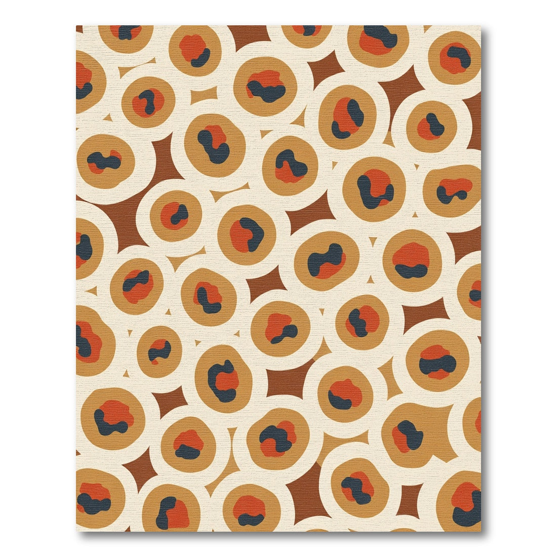 Warm Earthy Tone Abstract Spots Rug