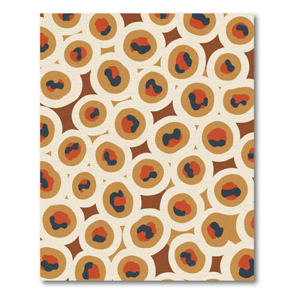Warm Earthy Tone Abstract Spots Rug