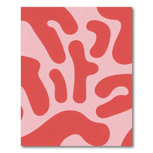 Coral Pink Organic Blob Rug