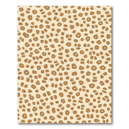Beige Brown Spotted Animal Print Rug