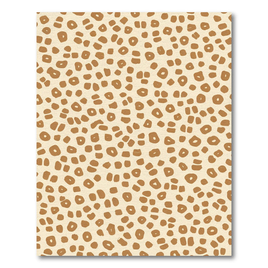 Beige Brown Spotted Animal Print Rug