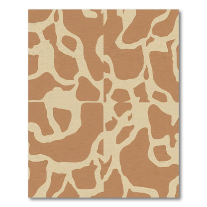 Tan Gold Giraffe Spot Patchwork Rug