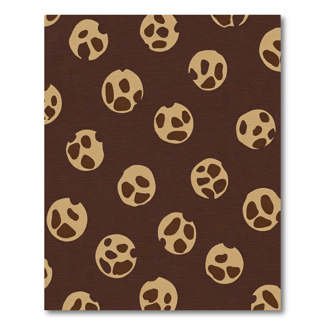 Brown Speckled Circle Scatter Rug
